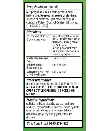 Primary Health 24 Hour Allergy Relief Cetirizine Hydrochloride 10mg Tablets - 365 Count - Buy Online on GoSupps.com