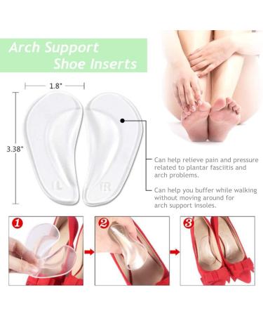 Buy Samheng 16-Piece Clear Gel Heel Cushion Inserts | Self-Adhesive Silicone Anti-Slip Support for Loose Shoes | Pain Relief & Comfort - Buy Online on GoSupps.com