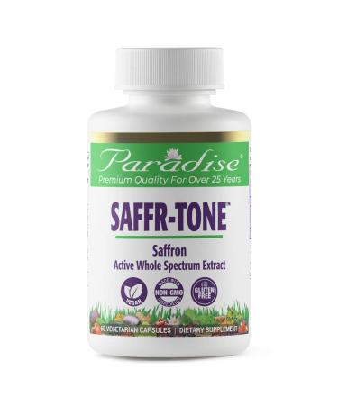 Paradise Herbs Saffr-Tone | Saffron | Vegan | Non-GMO | Gluten Free | 60 Vegetarian Capsules