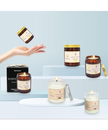 TTRWIN Jasmine & Ylang Ylang Scented Candle 200g - Long Burning Time, Natural Soy Wax & Essential Oil - Oriental Fragrance in Glass Jar - Perfect Gift for Christmas, Mother's Day, Father's Day, Birthday - Buy Online on GoSupps.com