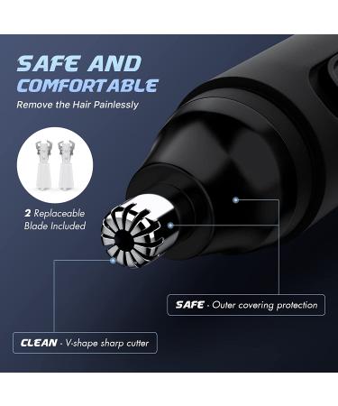TIFOR Rechargeable Ear and Nose Hair Trimmer - Painless USB Electric Nose Clipper for Men and Women - Waterproof Facial Hair Removal Tool with Dual-edge Blades - Buy Online on GoSupps.com