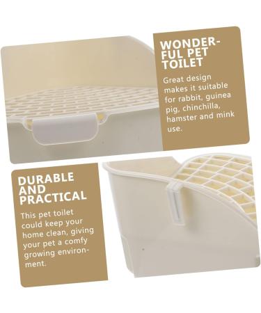 HANABASS Box Rabbit Toilet Hamster Bathroom Medium Potty for Rabbits Hamsters Bunny Litter Cage Plastic White 25X19X10CM White - Buy Online on GoSupps.com