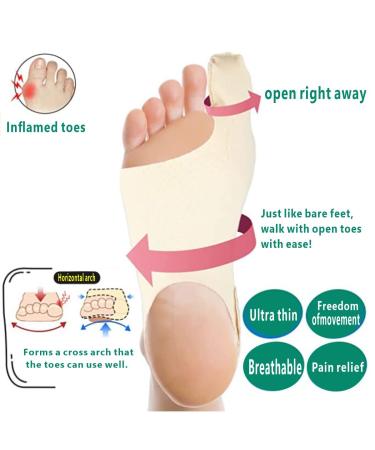 Ashomie Ultra Thin Bunion Corrector & Toe Separator for Women | Orthopedic Bunion Socks (2PC) | Size 4.5-6 - Buy Online on GoSupps.com