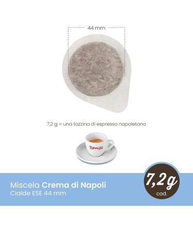 Cialde Caff Toraldo miscela Crema di Napoli ESE 44 mm cialde ESE 44mm Box Lot de 150 dosettes de caf + Italian Gourmet polpa 400g - Buy Online on GoSupps.com