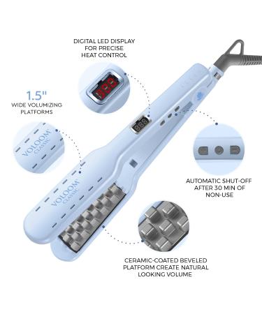 Voloom Classic 1-Inch Professional Volumizing Ceramic Hair Iron - Adjustable Temp, Auto Shut-Off | Perfect for Thicker Hair and Long-Lasting Volume - Buy Online on GoSupps.com
