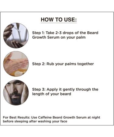 The Man Company Caffeine Beard Growth Serum to Improve Beard Growth with Arabica Coffee and Biotin - 30ml - Buy Online on GoSupps.com