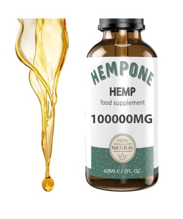 HEMPONE Immune Booster- Hemp Natural Oil Premium Support 100000mg-60ml - Vitamins & Fatty Acids - Omega 3-6-9 Superstrong Formula Best from The US Vegan Friendly 100000mg/60ml