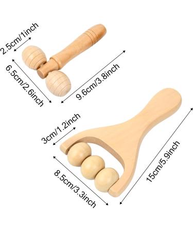 Premium Rapidbok Wooden Massage Roller Set - 2pcs Face & Body Roller for Muscle Relaxation & Gua Sha Massage - Buy Online on GoSupps.com