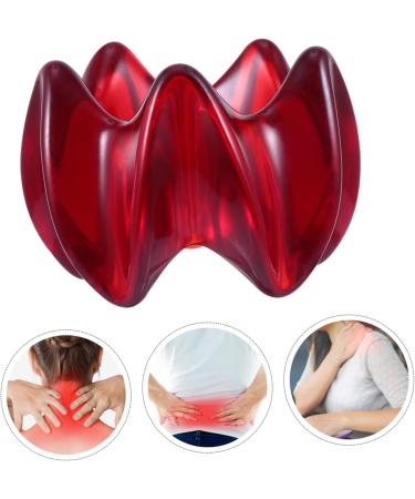 TOVINANNA Massage Tool Set - 2 PCS Deep Tissue Scraper & Body Massage Board for Muscle Relaxation - Flower Shape Resin Red  - Buy Online on GoSupps.com
