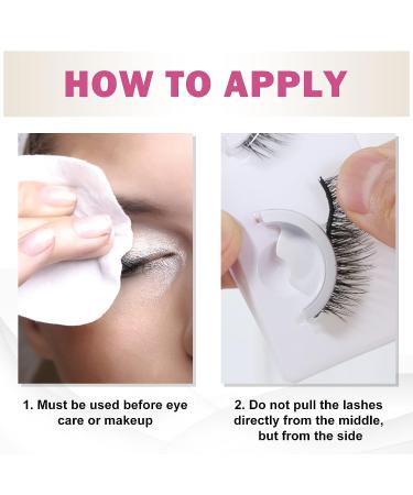 Reusable Self-Adhesive False Eyelashes - 4 Pairs | No Glue Needed | Natural Look in 3 Secs | Waterproof & Lasting | Gift for Women - Buy Online on GoSupps.com