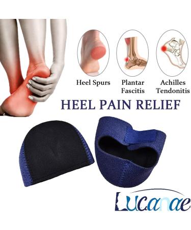 Heel Protectors for Plantar Fasciitis & Heel Pain Relief - Achilles Tendonitis Support Sleeves & Cushion Pads (Black) - Buy Online on GoSupps.com