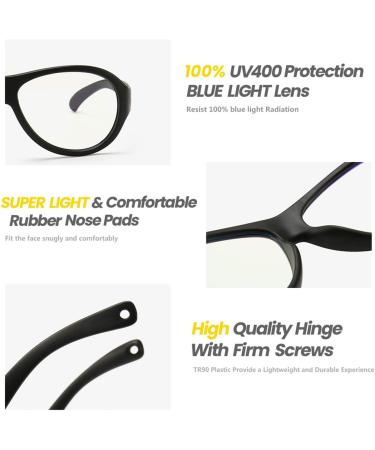 Kids Computer Glasses Eyeglasses Frame for Kids Non-Prescription Glasses Clear Lens Reading/Gaming Glasses for Kids Blue Frame - Buy Online on GoSupps.com