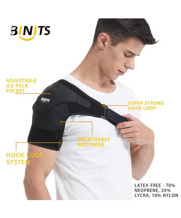 BINITS Shoulder Brace for Men & Women - Adjustable Shoulder Immobilizer for Rotator Cuff, Tendonitis, Dislocation, AC Joint Pain Relief - L-XL Size - Buy Online on GoSupps.com