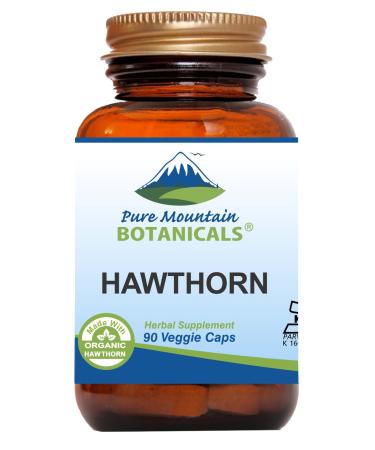 Hawthorn Berry Capsules - Kosher Vegan Caps with 1000mg Organic Hawthorne Berry Supplement