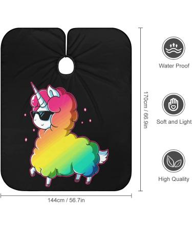 Funny Unicorn Llama Professional Hair Cutting Cape Adult Barber Cape Large Haircut Apron Hairdressing Accessories - Buy Online on GoSupps.com