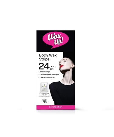 WAX UP - Wax strips for removing body hair sensitive (24 pcs.)