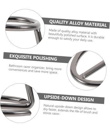 Premium Razor Holder Set for Men | Shaving Brushes & Hair Care Tool - 7x5.5x4.5cm Gray - Buy Online on GoSupps.com