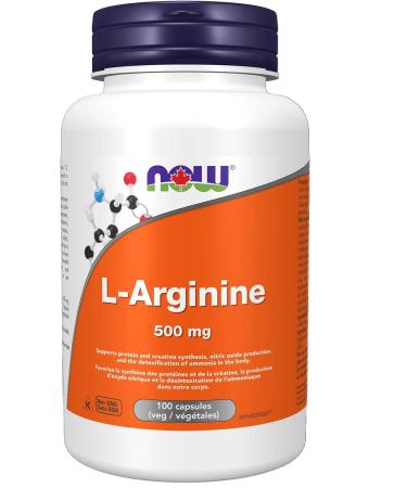 NOW Supplements L-Arginine 500mg Capsules 100 Count