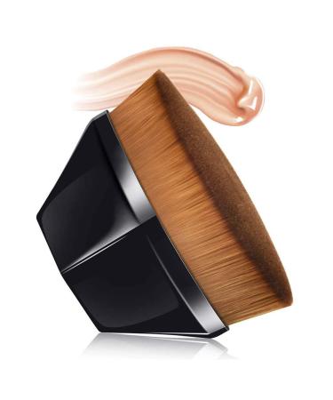 Makeup Brushes Foundation Brushes Foundation Makeup Brush Flat Top Liquid Powder Foundation Brush for Blending Liquid Cream or Flawless Powder (Black)