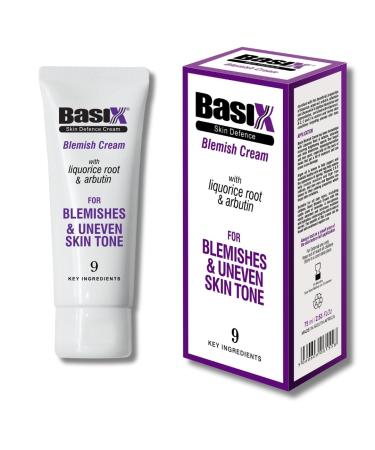 Basix Skin Defence Cream Blemish Cream with Liquorice and Arbutin for Fading Blemishes Liver Spots and Uneven Skin Tone - 75ml
