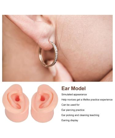 Practice Ear Model for Piercing - 1 Pair Soft Beginners Ear Model (Light Skin Color) - International Shipping - Buy Online on GoSupps.com