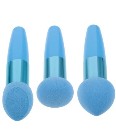 Beaupretty Makeup Sponges 3pcs Makeup Sponge with Handle Concealer Sponge Applicator Foundation Makeup Beauty Accessories for Women Facial Tools 1 Count (Pack of 1) Blue