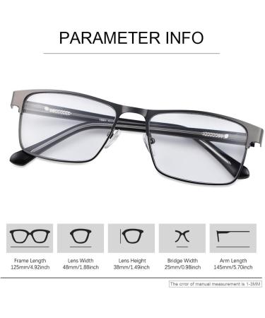 MIRYEA Photochromic Nearsighted Glasses - Retro UV400 Transition Sunglasses for Men & Women - Lightweight Black Full Frame Myopia Eyewear - Anti-Glare -1.25x - Buy Online on GoSupps.com