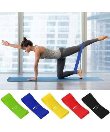5 Piece Sports Belt Set for Home Fitness Workouts Strength Training Gym Natural Latex Fitness Workout Bands with 5 Resistance Levels for Yoga Stretching Pilates - Buy Online on GoSupps.com