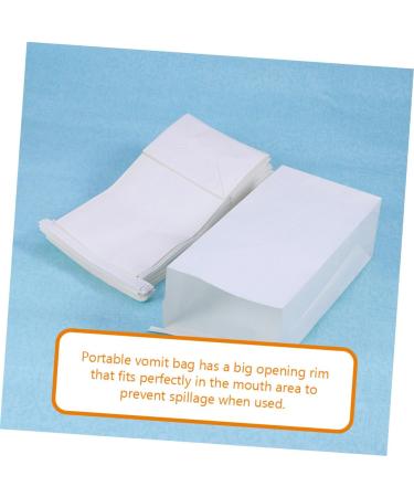 50Pcs Disposable Vomit Bags - Portable and Waterproof Emesis Bags for Carsickness, Travel, and Sports - Buy Online on GoSupps.com