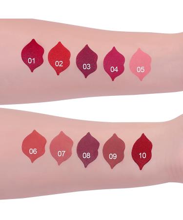 Easilydays Matte Lipstick Set - Dark Colors, Moisturizing Velvet Lip Stain, Long-Lasting & High Pigmented - Waterproof Red Pink Coral Lip Gloss for Women (08) - Buy Online on GoSupps.com