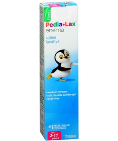 Fleet Pedia-Lax for Ages 2-11 Years Saline Laxative Enema 2.25 oz. (Quantity of 6)