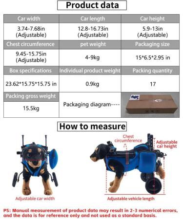 Dog Wheelchair for Small Dog Back Legs Adjustable Pets Cart with Wheels for Back Legs Assist Small Pets with Paralyzed Disabled Hind Limbs to Recover Mobility Dog Leg Brace and Hip Support (Yellow) - Buy Online on GoSupps.com
