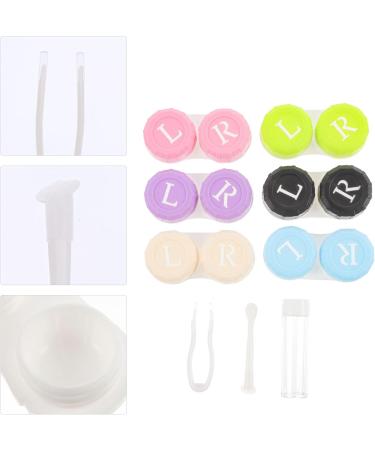 Exceart Colored Contact Lenses Case - Compact Left/Right Holder with Tools for Daily Use - Ideal for Travel & Outdoor - Buy Online on GoSupps.com