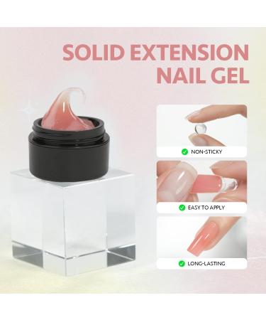 GAOY Solid Builder Gel Nail Kit with UV Light - Professional Non-Sticky Poly Gel for Nail Extension, Art Sculpture, Carving & Modeling - Buy Online on GoSupps.com