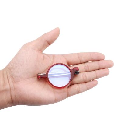 Round TR90 Foldable Blue Light Filter Reading Glasses for Men & Women - Lightweight Anti-Blue Computer Glasses (Black & Red 1.5x) - International Shipping Available - Buy Online on GoSupps.com