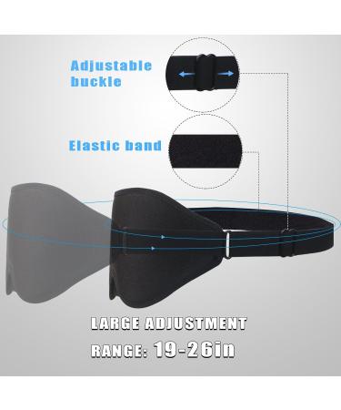 Buy 3D Contoured Sleep Mask for Men & Women - Adjustable No Pressure Eye Cover - Soft Black Blindfold for Better Sleep - Buy Online on GoSupps.com