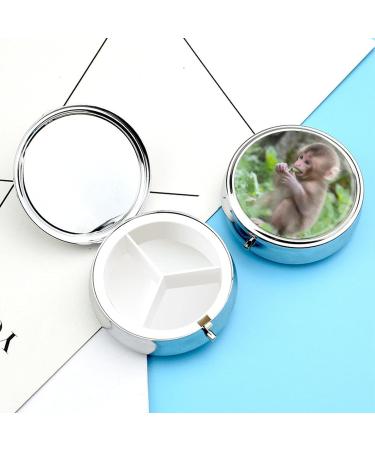 Small Travel Pill Case - Round Metal Pill Box 3 Compartment Portable Organizer for Daily Use & Travel - Perfect Mini Pill Holder - Buy Online on GoSupps.com