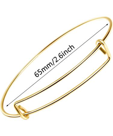 UPINS 60Pcs Expandable Bangle Bracelets - DIY Adjustable Wire Bracelets for Women - Silver & Gold - Buy Online on GoSupps.com