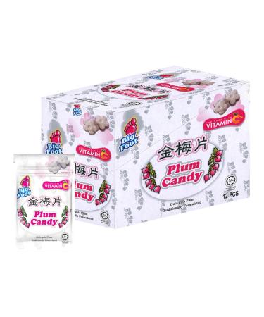 Big Foot Plum Candy Enriched with Vitamin C Sweet Snacks 25g (Pack of 12)