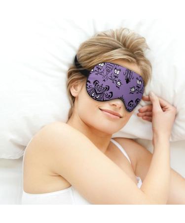 Halloween Haunted House Sleep Mask Eye Cover for Sleeping Blindfold with Adjustable Strap Blocks Light Night Travel Nap for Men Women - Buy Online on GoSupps.com
