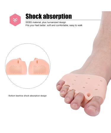 5pcs Full Foot 5 Holes Hallux Valgus Corrector Bunion Splints - High Elasticity SEBS Toe Straightener Pad for Bunion Relief - Leg & Foot Supports (Brighten Skin Tone) - Buy Online on GoSupps.com