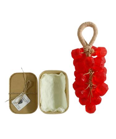 Grape Soap on a Rope Grape Soap on a Rope Decorative Aromatic Soaps Bar for Home Travel Men Women Washing Hands Red - Buy Online on GoSupps.com