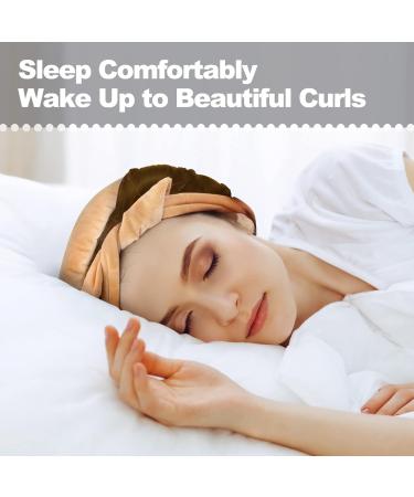 Pefei Heatless Curlers Headband for All Hair Types - Soft & Gentle Curls while You Sleep - Light Tan - Buy Online on GoSupps.com