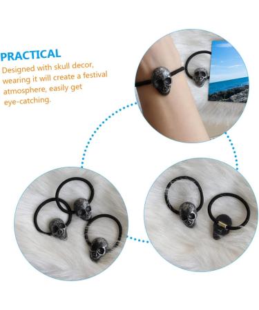 BCOATH 10 Pieces Skull and Hair Rope Halloween Hair Rope Curly Hair Bobbles Halloween Hair Rope Skull Headwear Hair Rope Made of Plastic Hair Accessories Tie Miss Lolita Resin - Buy Online on GoSupps.com