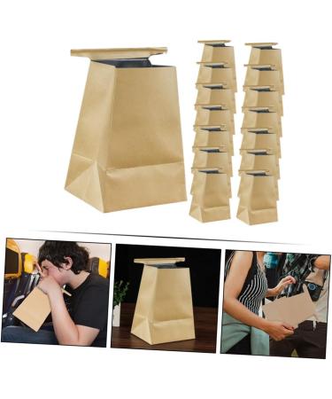 15pcs Kraft Paper Vomit Bags | Light Brown Mini Trash Bags for Travel - Buy Online on GoSupps.com