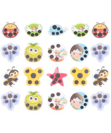 Iplusmile 20 pieces thermometer sticker forehead fever thermometer head thermometer strip baby children girls boys fever temperature measurement outdoors at home sleeping random style 20 pieces