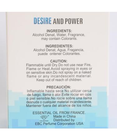 Desire And Power Spray Cologne - Eau De Toilette for Men - 3.4 fl.oz - Buy Online on GoSupps.com