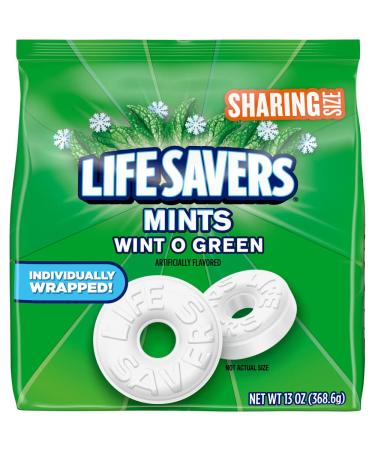 LIFE SAVERS Wint-O-Green Breath Mints Hard Candy, Sharing Size, 13 oz Bag