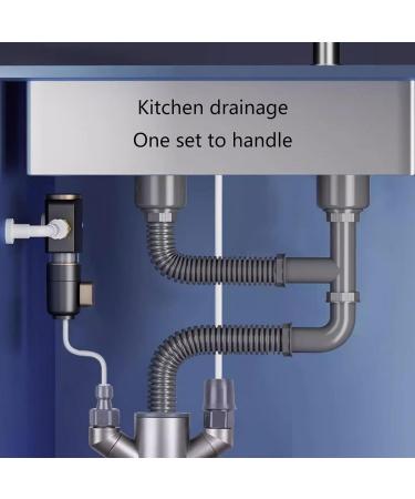 LUOFANG Efficient & Effective Drainages Solution Smell-Proof Triples Sink Connector Drain Interfaces Simple Install for Bathroom One Size Silver-kitchen Drain Multiple Outlets - Buy Online on GoSupps.com