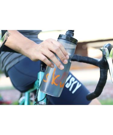 Skwiki 740ml Bicycle Water Bottle | Big Flow, Self-Sealing, No Leaking | Ideal for Outdoor Sports | Fits Bike Bottle Cages | Black - Buy Online on GoSupps.com